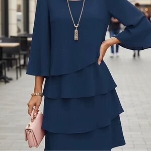 NEW-Navy Blue Dress Size XL